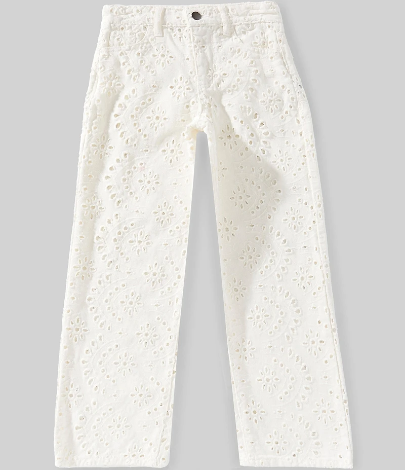 GB Girls Big Girls Eyelet Straight Leg Denim Jeans