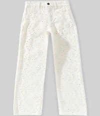 GB Girls Big Girls Eyelet Straight Leg Denim Jeans