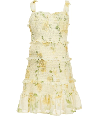 GB Girls Big Girls Smocked Tie Shoulder Dress