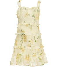 GB Girls Big Girls Smocked Tie Shoulder Dress