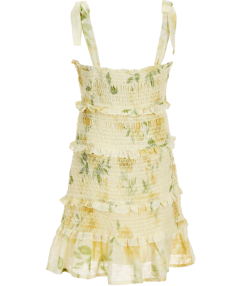 GB Girls Big Girls Smocked Tie Shoulder Dress