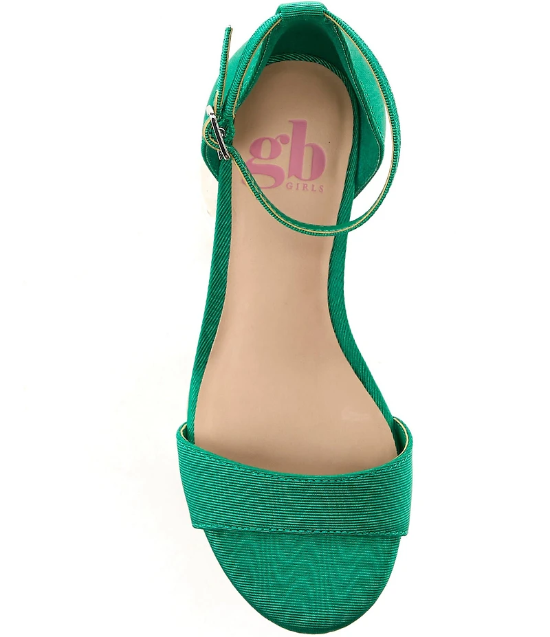 GB Girls' Block-Party Grosgrain Ankle Strap Dress Sandals (Toddler)