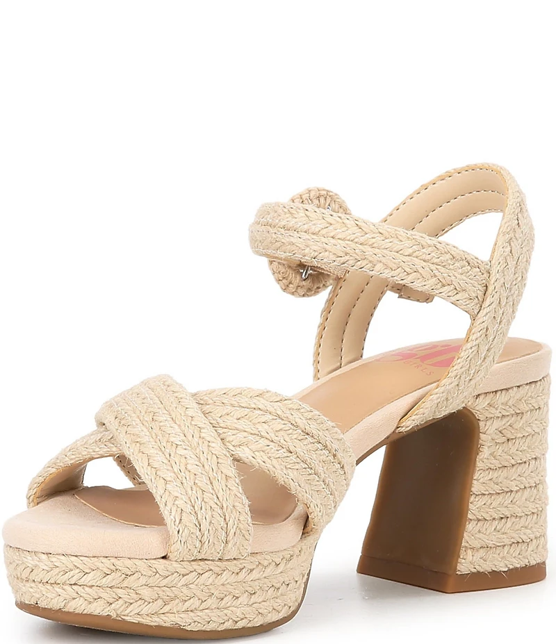 GB Girls' Brianna Jute Platform Sandals (Youth)