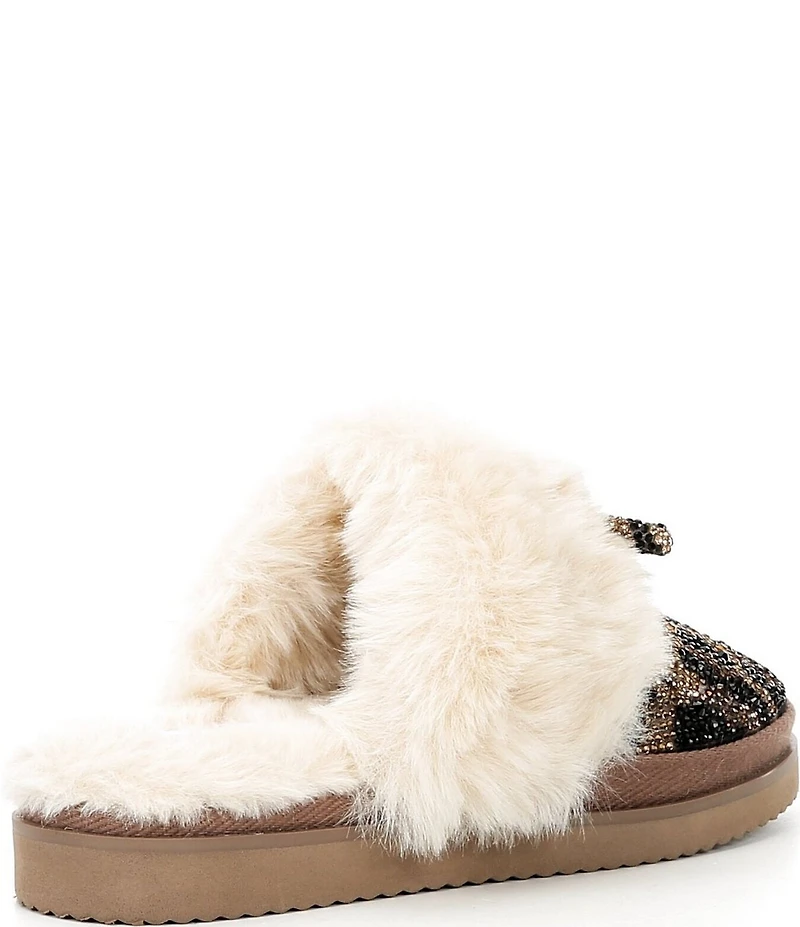 GB Girls' Comfie-Girl Leopard Bow Slippers (Toddler)