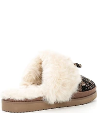 GB Girls' Comfie-Girl Leopard Bow Slippers (Youth)
