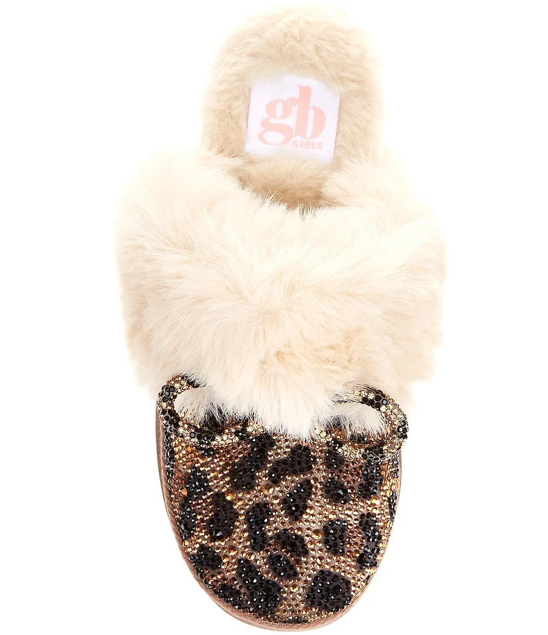 GB Girls' Comfie-Girl Leopard Bow Slippers (Youth)
