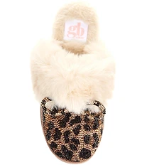 GB Girls' Comfie-Girl Leopard Bow Slippers (Youth)