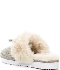 GB Girls' Comfie-Girl Bow Embellished Slippers (Toddler)