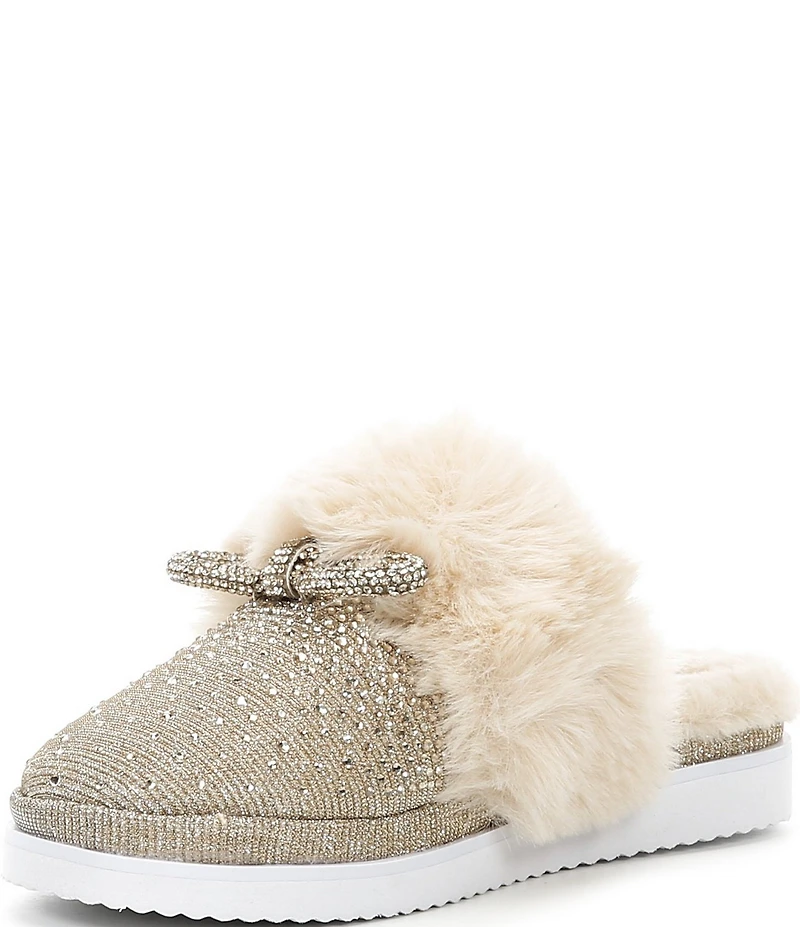 GB Girls' Comfie-Girl Bow Embellished Slippers (Toddler)