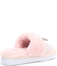 GB Girls' Comfie-Girl Bow Embellished Slippers (Toddler)