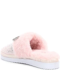 GB Girls' Comfie-Girl Bow Embellished Slippers (Toddler)