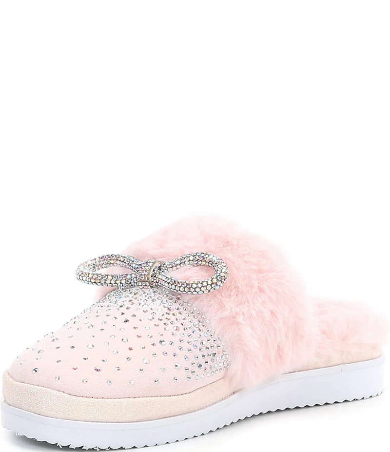 GB Girls' Comfie-Girl Bow Embellished Slippers (Toddler)
