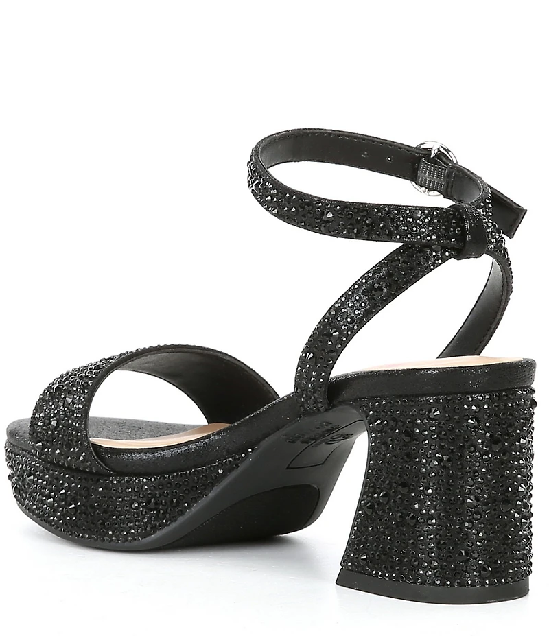GB Girls' Ellie-Girl Rhinestone Platform Dress Sandals (Youth)