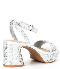 GB Girls' Ellie-Girl Rhinestone Platform Dress Sandals (Youth)