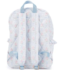 GB Girls Quilted Floral Bow Ruffle Backpack