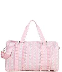 GB Girls Floral Ruffle Quilted Duffel