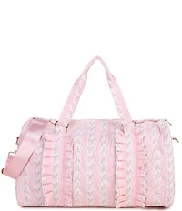 GB Girls Floral Ruffle Quilted Duffel
