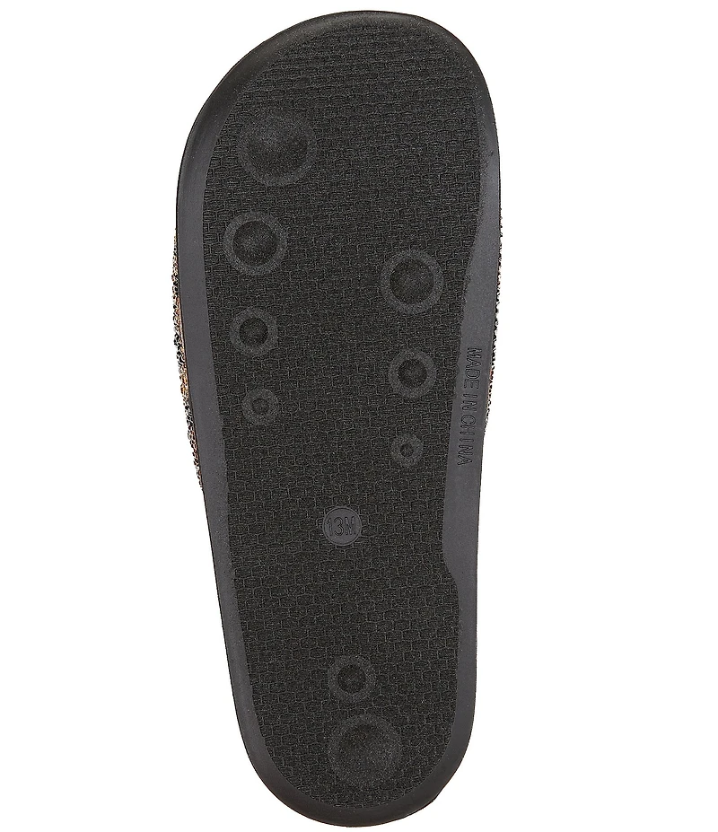 GB Girls' Fyffer Leopard Embellished Slide Sandals (Toddler)