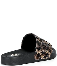 GB Girls' Fyffer Leopard Embellished Slide Sandals (Youth)