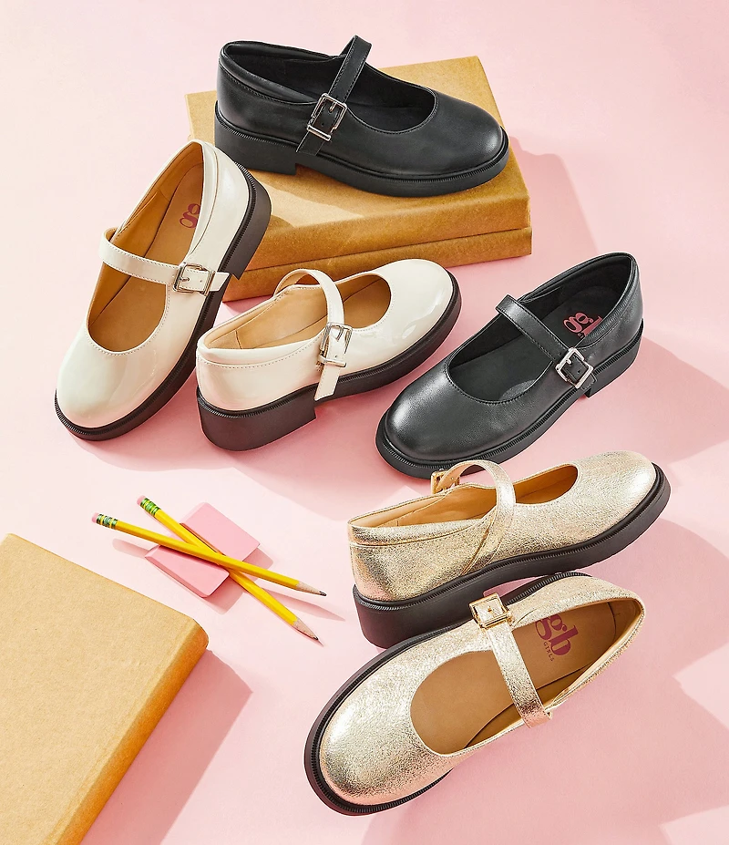 GB Girls' Iona-Girl Leather Mary Jane Loafers (Toddler)