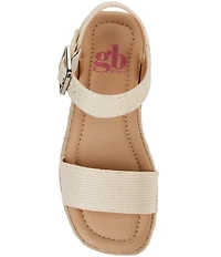 GB Girls' Keegan Woven Leather Espadrille Flat Sandals (Infant)