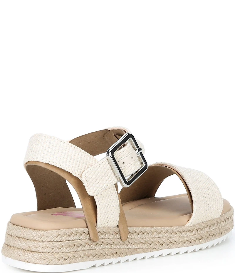 GB Girls' Keegan Woven Leather Espadrille Flat Sandals (Youth)