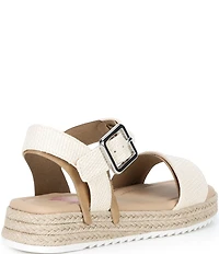 GB Girls' Keegan Woven Leather Espadrille Flat Sandals (Youth)
