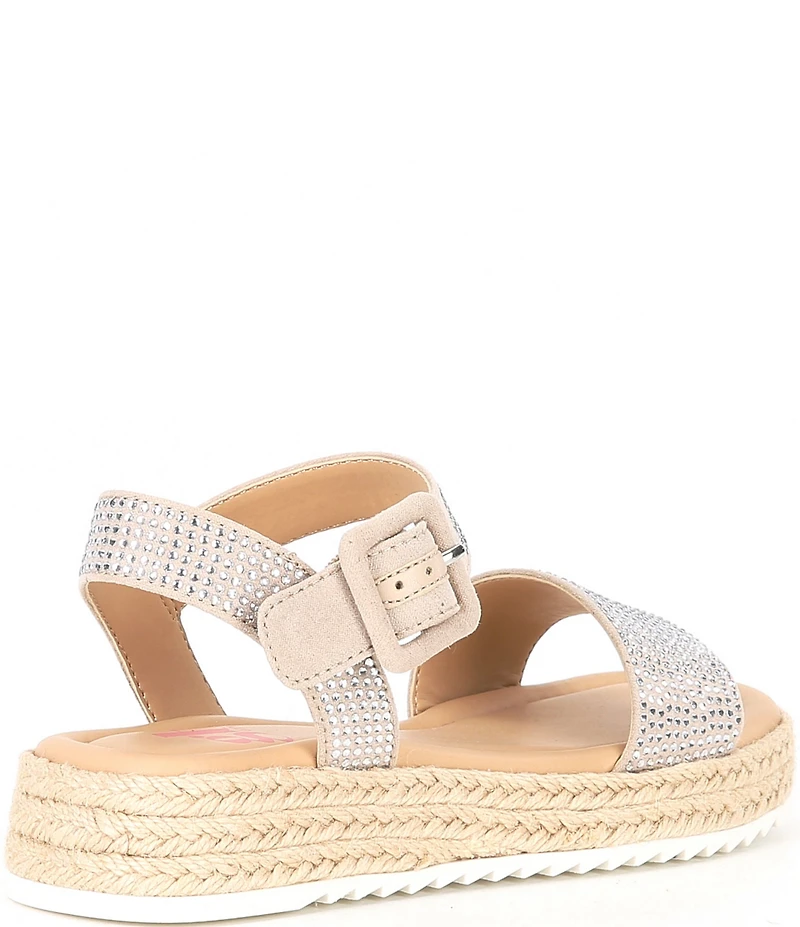 GB Girls' Keegan 2 Rhinestone Embellished Espadrille Flat Sandals (Infant)