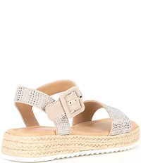GB Girls' Keegan 2 Rhinestone Embellished Espadrille Flat Sandals (Infant)