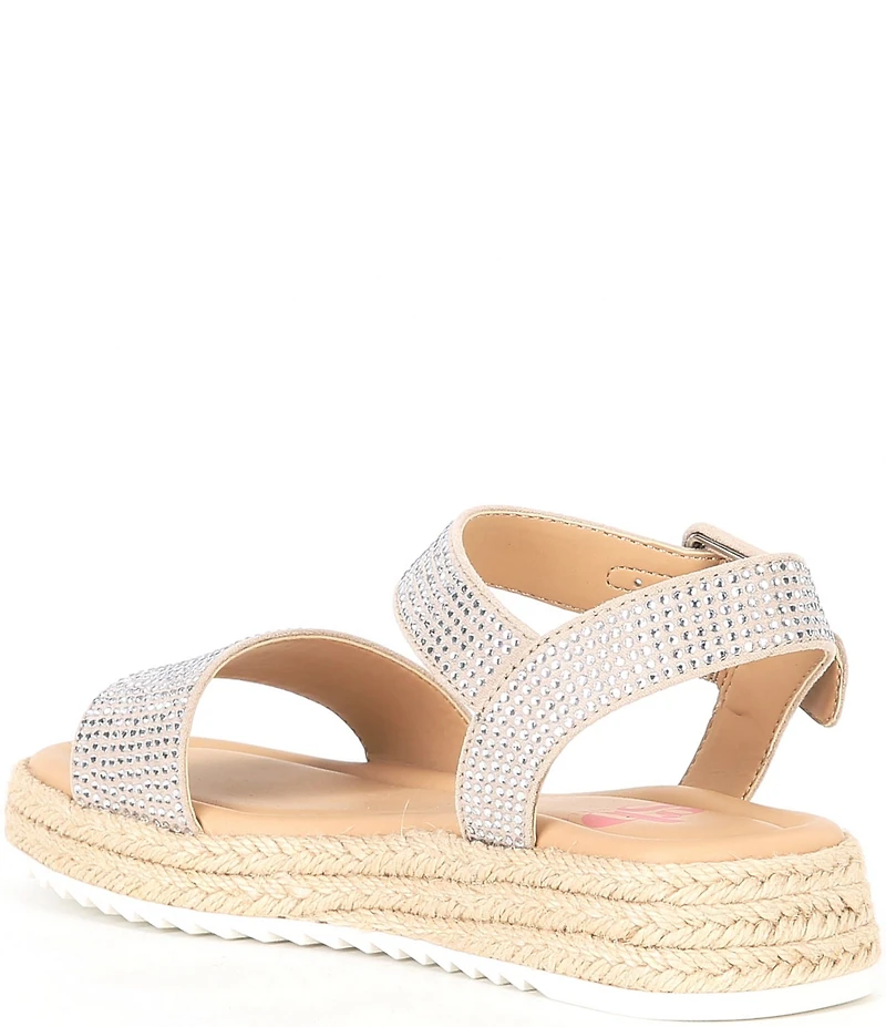 GB Girls' Keegan 2 Rhinestone Embellished Espadrille Flat Sandals (Infant)