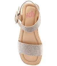 GB Girls' Keegan 2 Rhinestone Embellished Espadrille Flat Sandals (Infant)