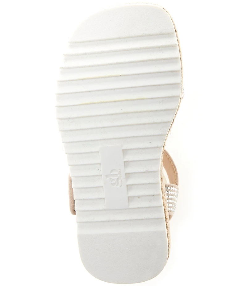 GB Girls' Keegan 2 Rhinestone Embellished Espadrille Flat Sandals (Toddler)