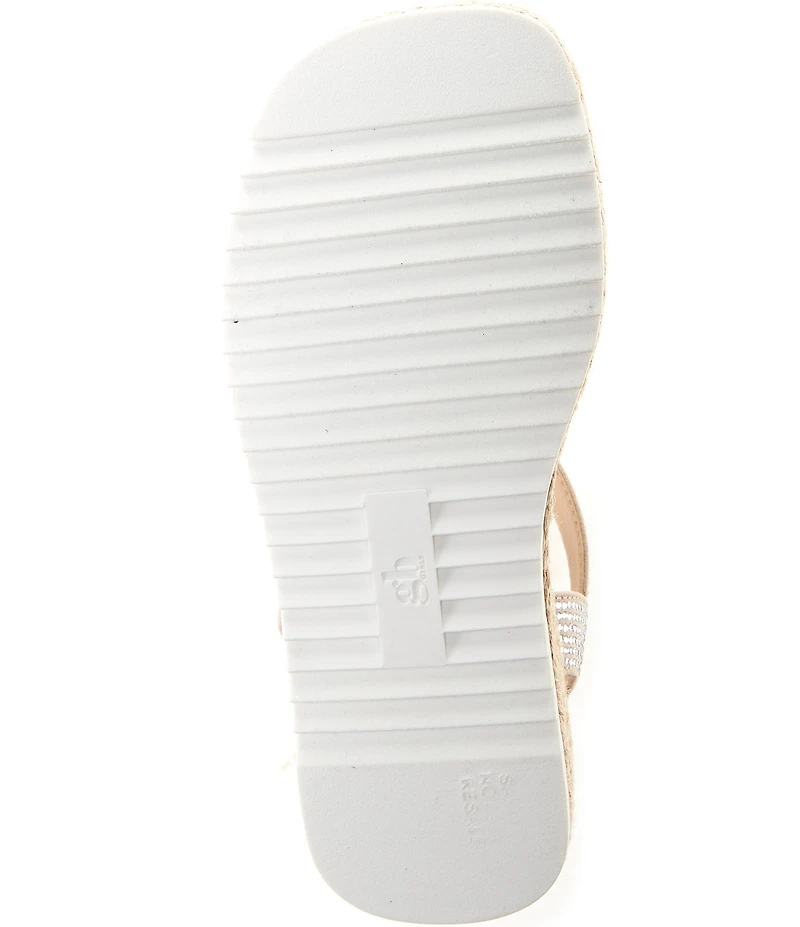 GB Girls' Keegan 2 Rhinestone Embellished Espadrille Flat Sandals (Youth)