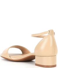 GB Girls' Leather Ankle Strap Block Heel Family Matching Dress Sandals (Toddler)