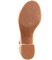 GB Girls' Leather Ankle Strap Block Heel Family Matching Dress Sandals (Toddler)