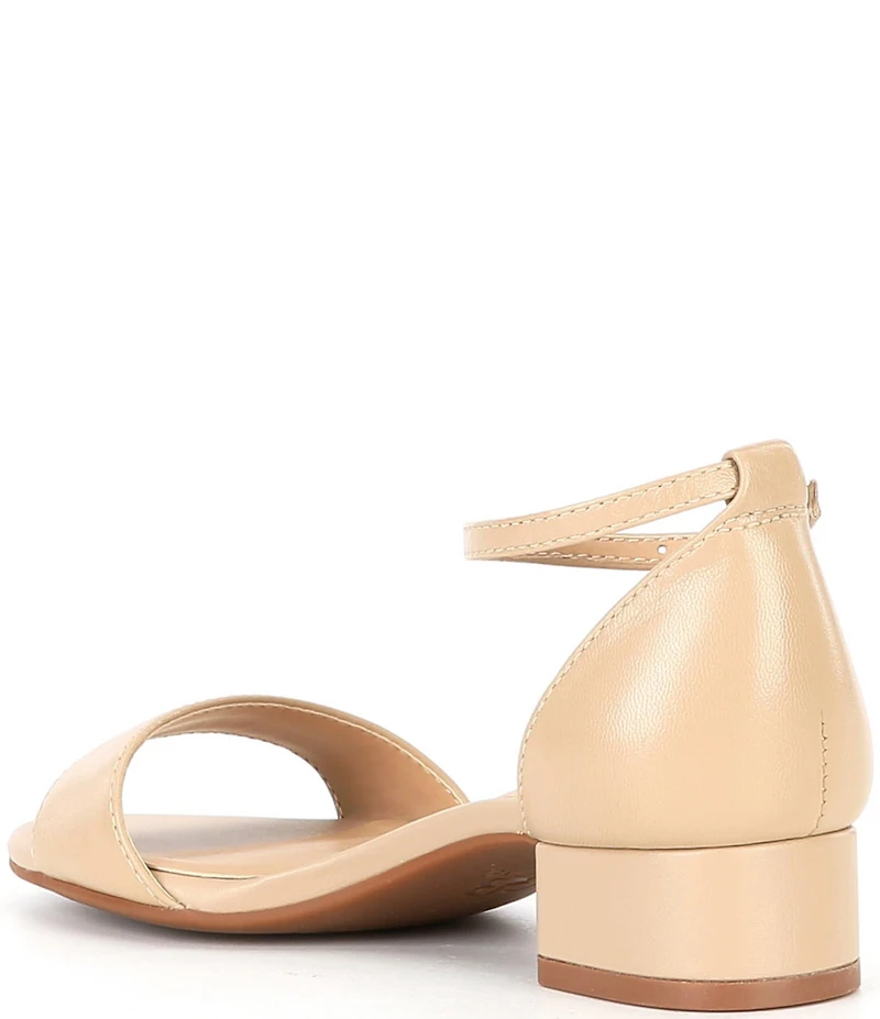 GB Girls' Leather Ankle Strap Block Heel Family Matching Dress Sandals (Youth)