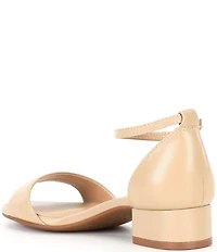 GB Girls' Leather Ankle Strap Block Heel Family Matching Dress Sandals (Youth)