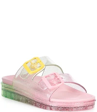 GB Girls' Lycia Jelly Ombre Glitter Sandals (Toddler)