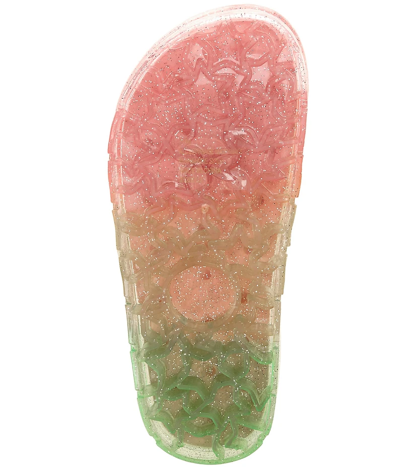 GB Girls' Lycia Jelly Ombre Glitter Sandals (Toddler)