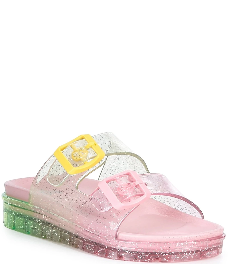 GB Girls' Lycia Jelly Ombre Glitter Sandals (Youth)