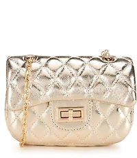GB Girls Metallic Quilted Crossbody Handbag
