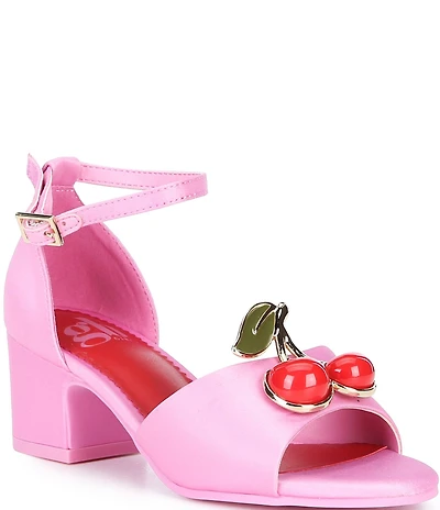 GB Girls' Pariss Satin Ankle Strap Dress Sandals (Toddler)