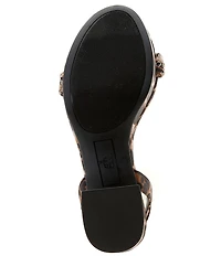 GB Girls' Razzle Leopard Print Platform Dress Sandals (Youth)