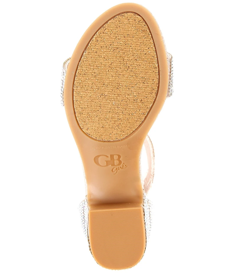 GB Girls' Roniiee Rhinestone Ankle Strap Family Matching Dress Sandals (Youth)