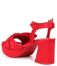 GB Girls' Sadie-Girl Satin Half Bow Family Matching Dress Sandals (Youth)