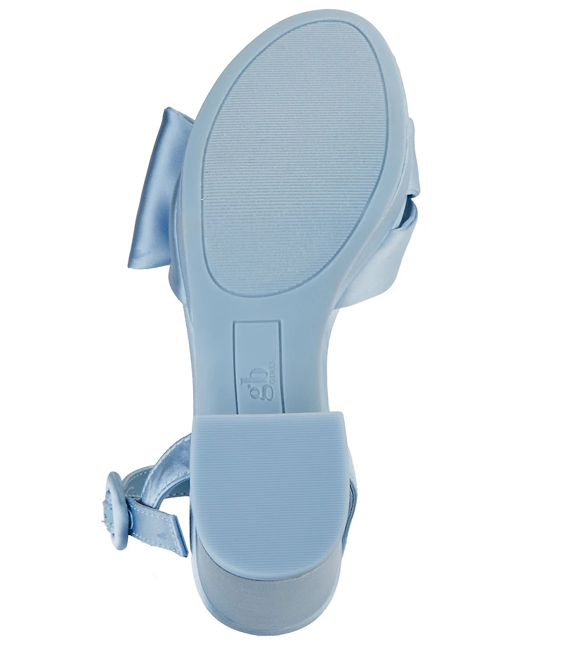 GB Girls' Sadie-Girl Satin Half Bow Family Matching Dress Sandals (Youth)