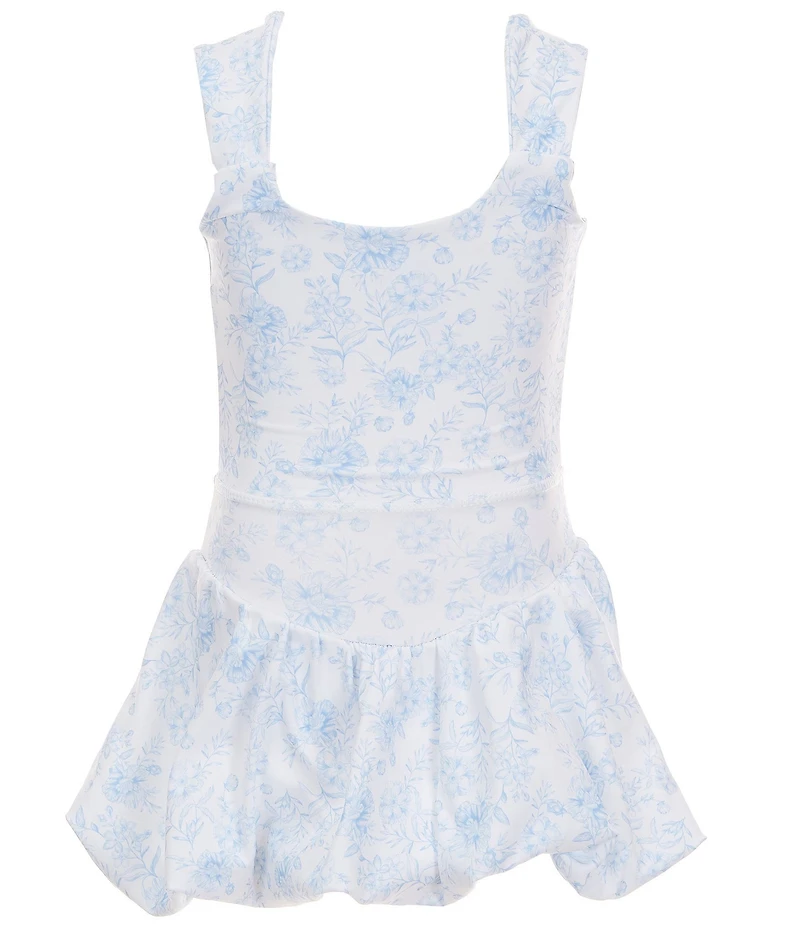 GB Girls Scoop Neck Printed Sunday Bubble Dress