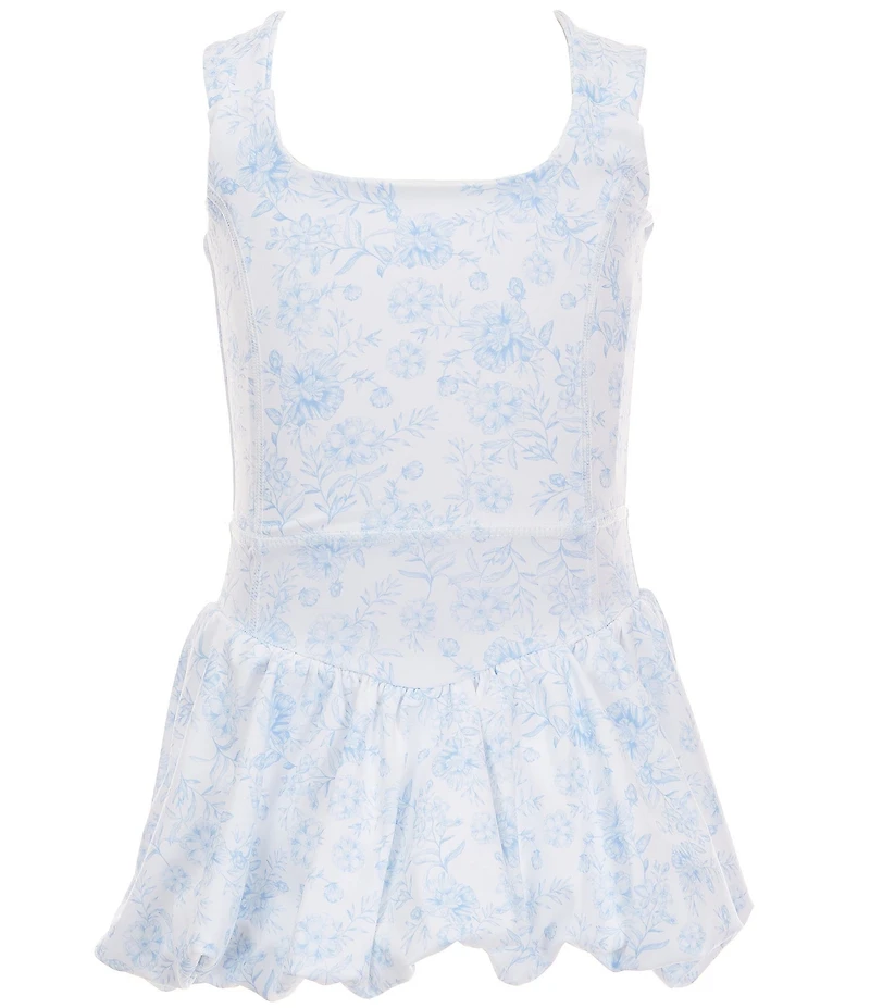 GB Girls Scoop Neck Printed Sunday Bubble Dress