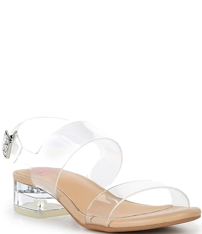 GB Girls' Shaylee Vinyl Block Heel Sandals (Youth)