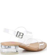GB Girls' Shaylee Vinyl Block Heel Sandals (Youth)